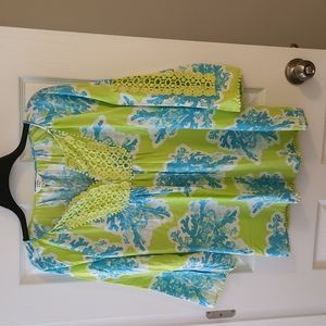 Crown & Ivy Vibrant, Beachy Blouse -Size L